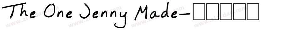 The One Jenny Made字体转换